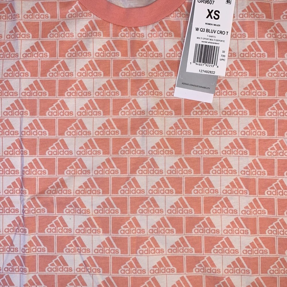 NWT Adidas Women’s Pink Crop Top - Picture 7 of 10